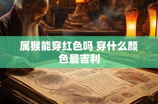 属猴能穿红色吗 穿什么颜色最吉利