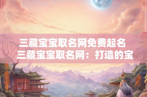 三藏宝宝取名网免费起名  三藏宝宝取名网：打造的宝宝名字