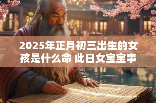 2025年正月初三出生的女孩是什么命 此日女宝宝事业成功