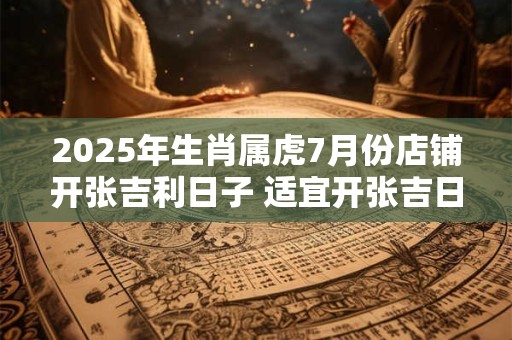 2025年生肖属虎7月份店铺开张吉利日子 适宜开张吉日