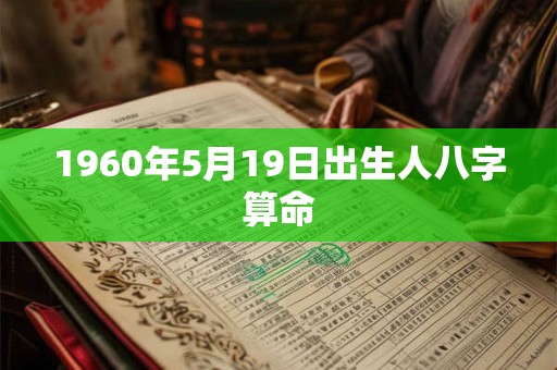 1960年5月19日出生人八字算命