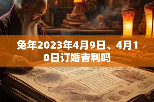 兔年2023年4月9日、4月10日订婚吉利吗
