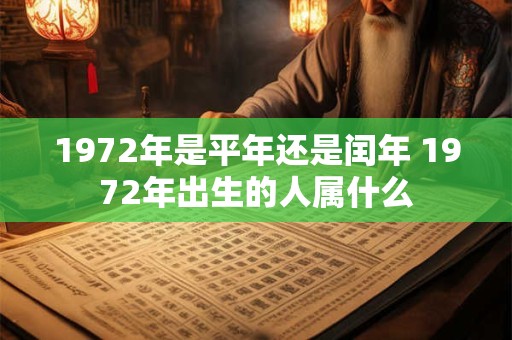 1972年是平年还是闰年 1972年出生的人属什么