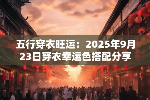 五行穿衣旺运：2025年9月23日穿衣幸运色搭配分享