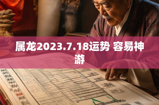 属龙2023.7.18运势 容易神游