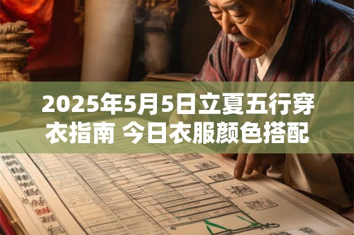 2025年5月5日立夏五行穿衣指南 今日衣服颜色搭配查询