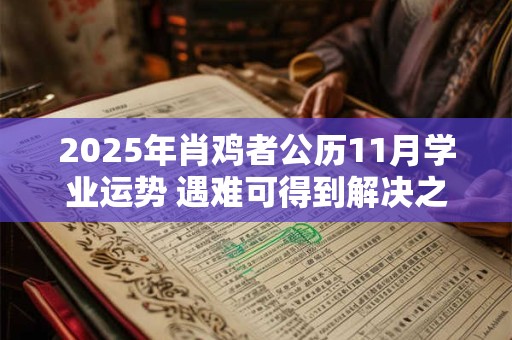 2025年肖鸡者公历11月学业运势 遇难可得到解决之法