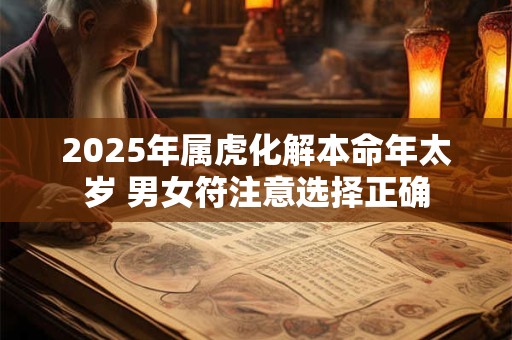 2025年属虎化解本命年太岁 男女符注意选择正确