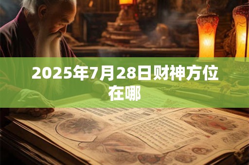 2026年7月28日财神方位在哪