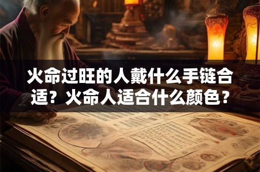 火命过旺的人戴什么手链合适？火命人适合什么颜色？