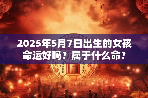 2025年5月7日出生的女孩命运好吗？属于什么命？