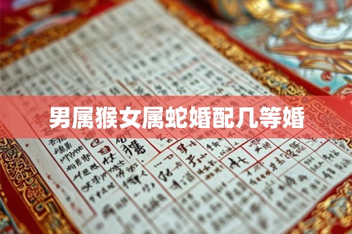 男属猴女属蛇婚配几等婚