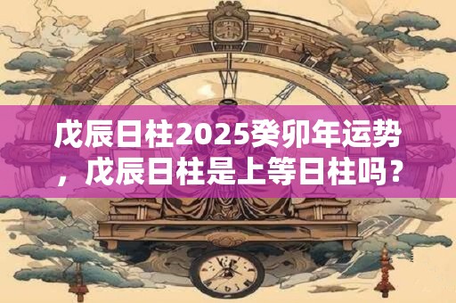 戊辰日柱2025癸卯年运势，戊辰日柱是上等日柱吗？