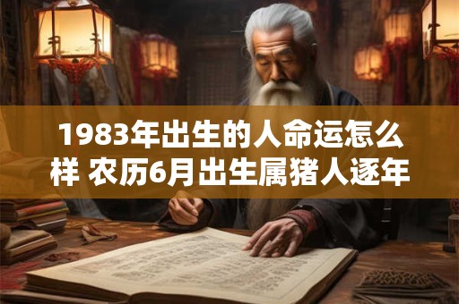 1983年出生的人命运怎么样 农历6月出生属猪人逐年财相
