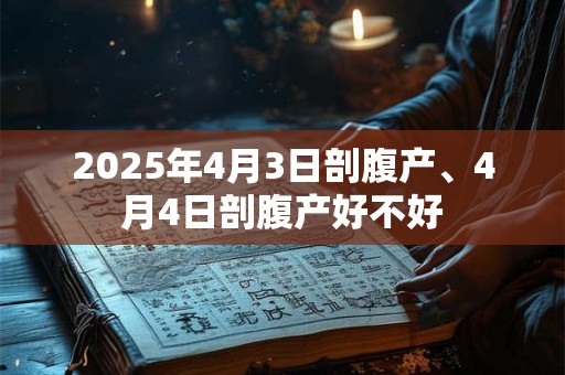 2025年4月3日剖腹产、4月4日剖腹产好不好
