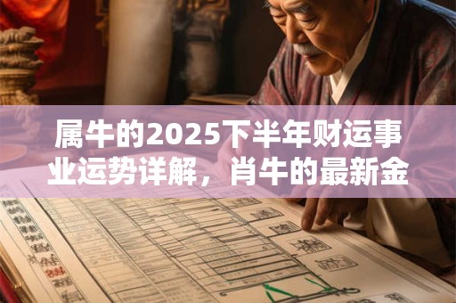 属牛的2025下半年财运事业运势详解，肖牛的最新金钱运势好吗