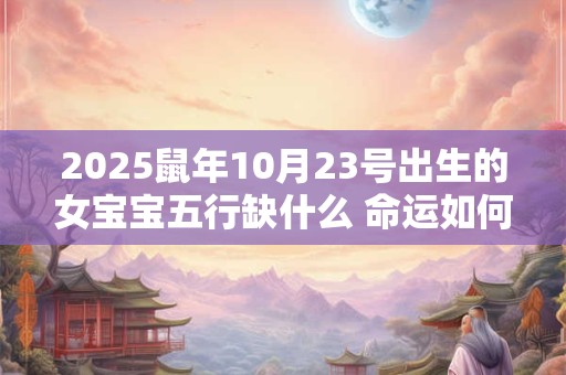 2025鼠年10月23号出生的女宝宝五行缺什么 命运如何