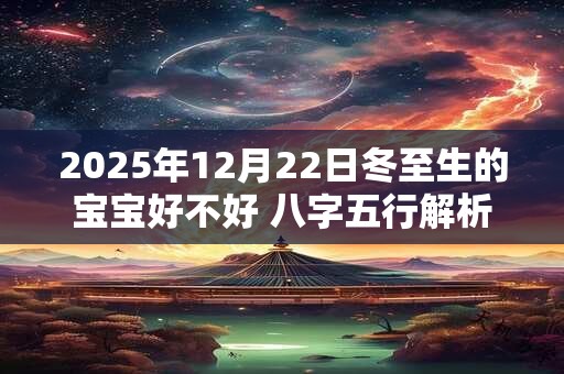 2025年12月22日冬至生的宝宝好不好 八字五行解析