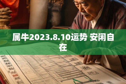 属牛2023.8.10运势 安闲自在