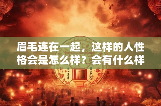 眉毛连在一起，这样的人性格会是怎么样？会有什么样的运势
