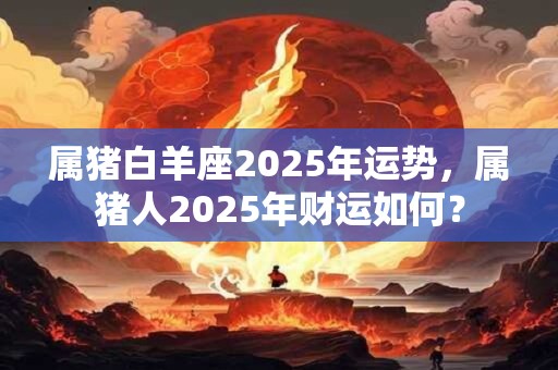 属猪白羊座2026年运势，属猪人2026年财运如何？