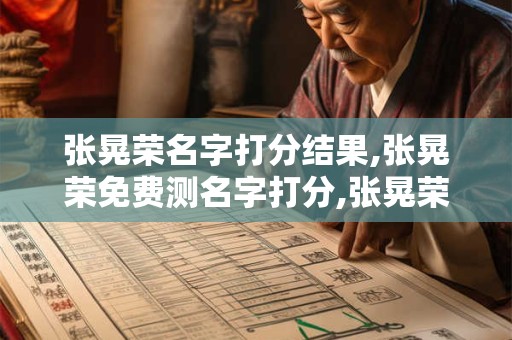 张晃荣名字打分结果,张晃荣免费测名字打分,张晃荣周易免费测名字打分