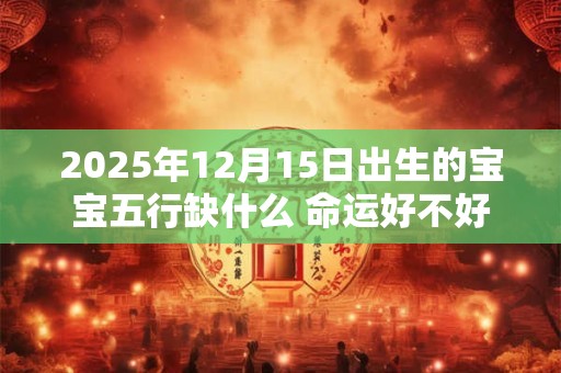 2025年12月15日出生的宝宝五行缺什么 命运好不好