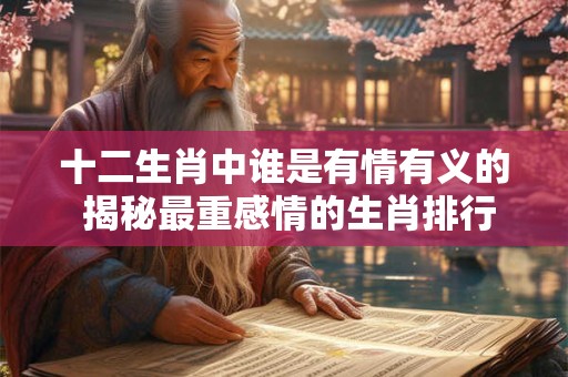 十二生肖中谁是有情有义的 揭秘最重感情的生肖排行榜