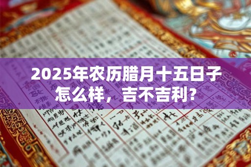 2025年农历腊月十五日子怎么样，吉不吉利？