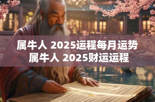 属牛人 2025运程每月运势 属牛人 2025财运运程