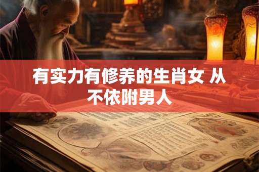 有实力有修养的生肖女 从不依附男人