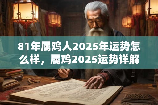 81年属鸡人2025年运势怎么样，属鸡2025运势详解
