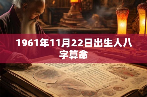 1961年11月22日出生人八字算命