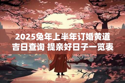 2025兔年上半年订婚黄道吉日查询 提亲好日子一览表