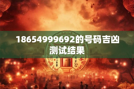 18654999692的号码吉凶测试结果