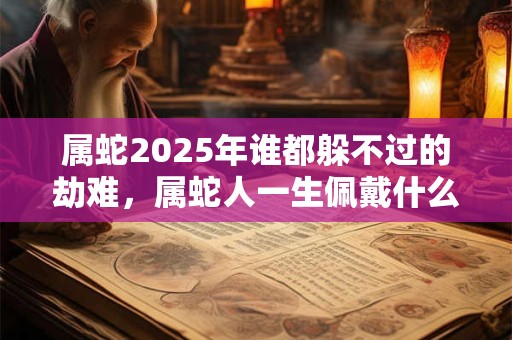 属蛇2025年谁都躲不过的劫难，属蛇人一生佩戴什么好？
