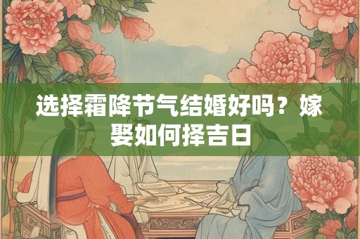 选择霜降节气结婚好吗？嫁娶如何择吉日