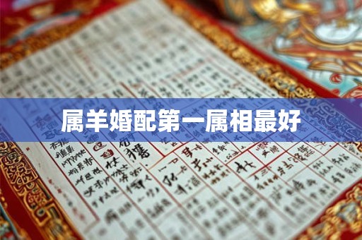 属羊婚配第一属相最好