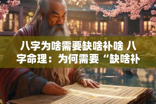 八字为啥需要缺啥补啥 八字命理：为何需要“缺啥补啥”