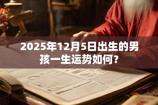 2025年12月5日出生的男孩一生运势如何？