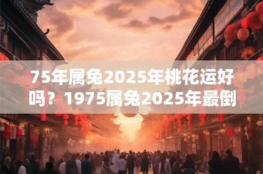 75年属兔2025年桃花运好吗？1975属兔2025年最倒霉的月份