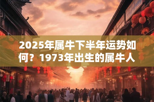 2025年属牛下半年运势如何？1973年出生的属牛人婚姻运程