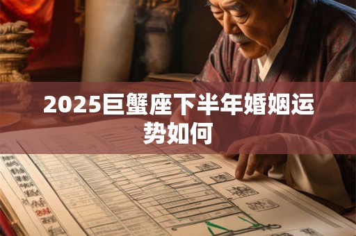 2025巨蟹座下半年婚姻运势如何