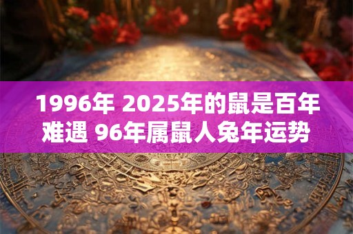 1996年 2025年的鼠是百年难遇 96年属鼠人兔年运势如何