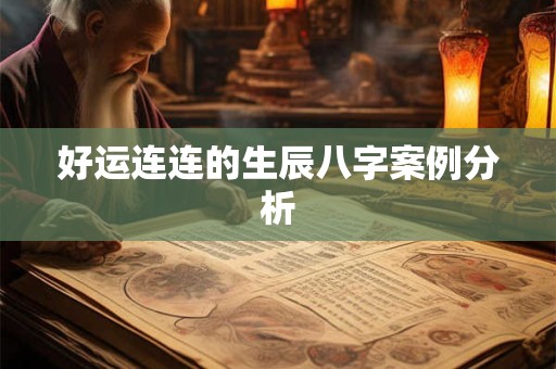 好运连连的生辰八字案例分析