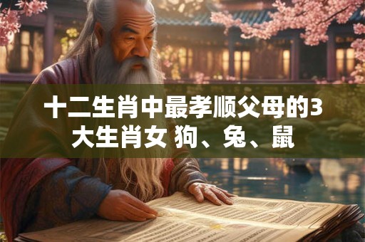 十二生肖中最孝顺父母的3大生肖女 狗、兔、鼠