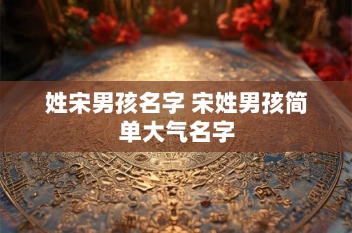 姓宋男孩名字 宋姓男孩简单大气名字
