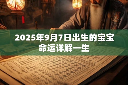 2025年9月7日出生的宝宝命运详解一生