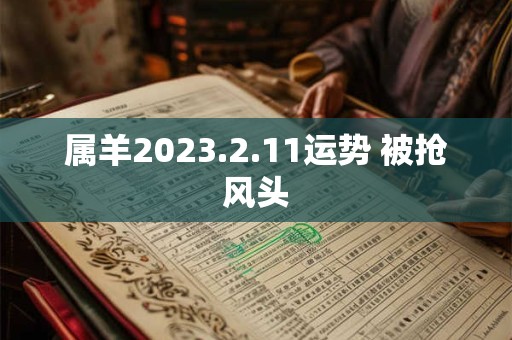属羊2023.2.11运势 被抢风头