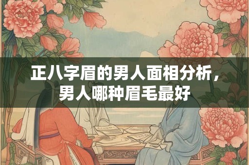 正八字眉的男人面相分析,男人哪种眉毛最好 正八字眉的男人面相分析,男人哪种眉毛最好